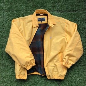 REVERSIBLE yellow/plaid Timberland jacket